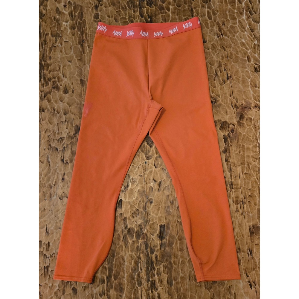 Yitty by Lizzo Womens XL Orange High Waisted Logo Leggings Activewear